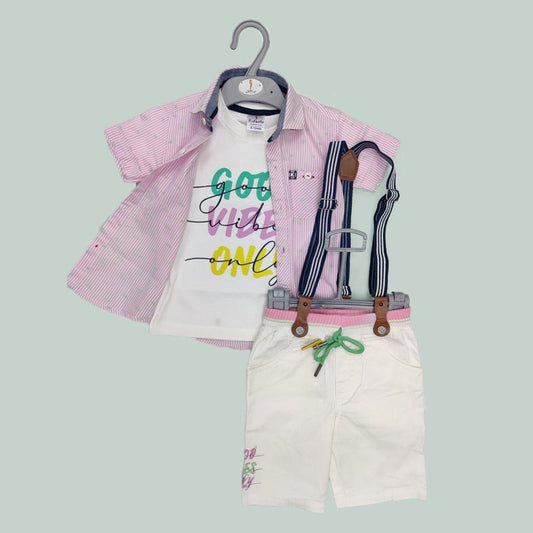 3PC SUSPENDER SET (Pink)