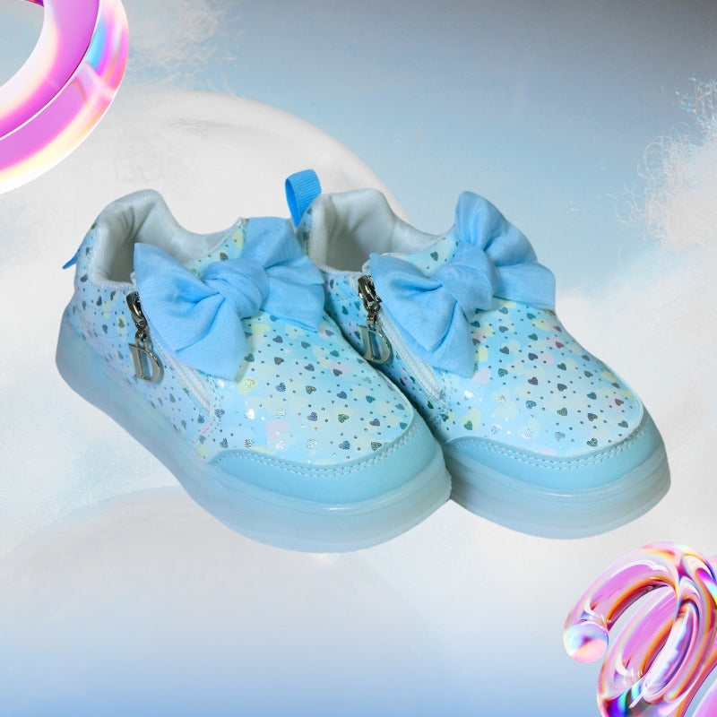 ALL OVER PRINT LED BOW DESIGN SNEAKER