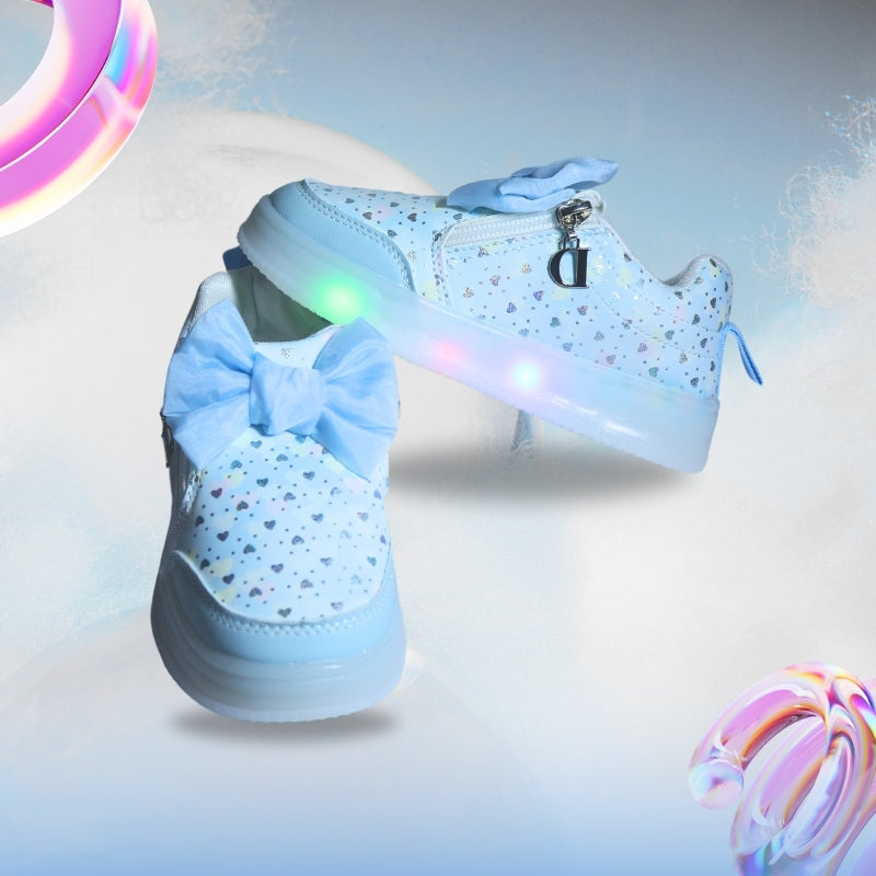 ALL OVER PRINT LED BOW DESIGN SNEAKER