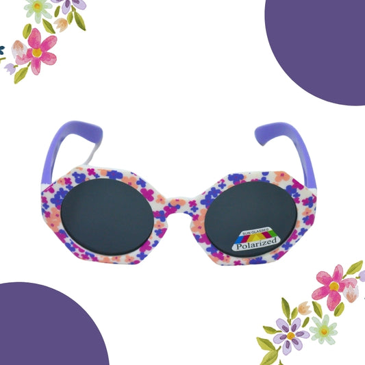 HEXAGON FLOWER PRINT SUNGLASSES