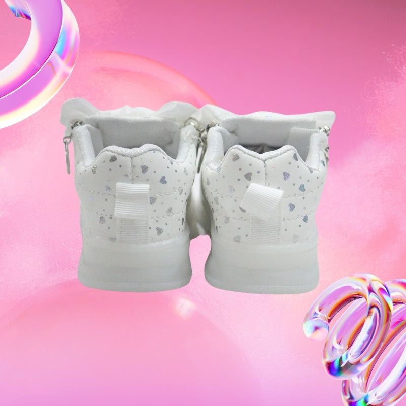 All over print LED bow design sneaker