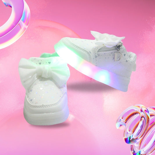 All over print LED bow design sneaker