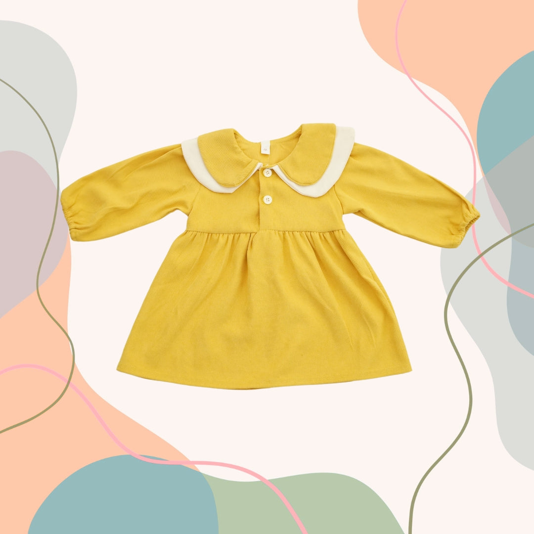 yellow frock with pockets