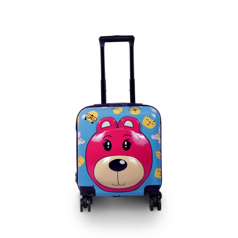 3D Teddy Suitcase (Blue)