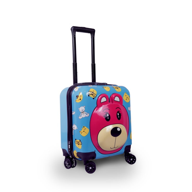 3D Teddy Suitcase (Blue)