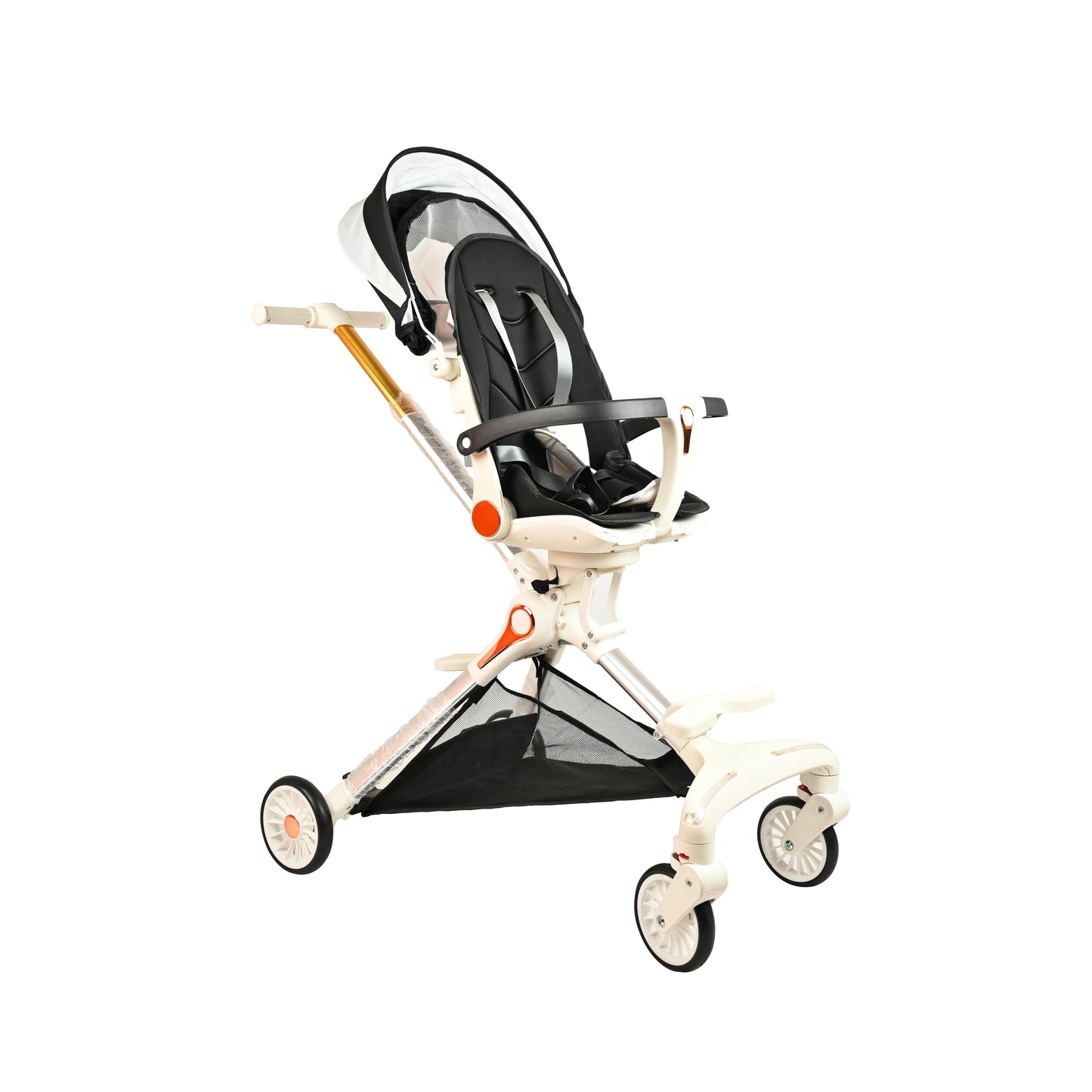 Sitting Stroller With Light (White)